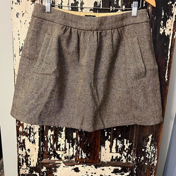 J. CREW women’s wool w/ front pockets side zip size 10 skirt. - Picture 1 of 9